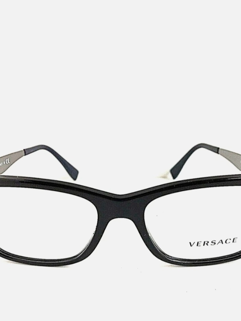 Unisex Versace Silver Slim Eyeglass Temples